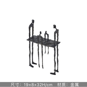 Abstract Creative Sculpture Balance Figure Art Ornaments Home Room Entrance Study Decorative Multi-Person Seesaw Statue acacuss