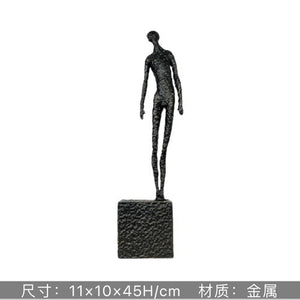 Abstract Creative Sculpture Balance Figure Art Ornaments Home Room Entrance Study Decorative Multi-Person Seesaw Statue acacuss
