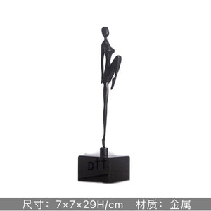 Abstract Creative Sculpture Balance Figure Art Ornaments Home Room Entrance Study Decorative Multi-Person Seesaw Statue acacuss