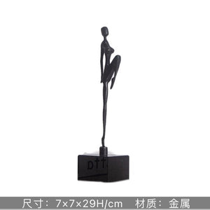 Abstract Creative Sculpture Balance Figure Art Ornaments Home Room Entrance Study Decorative Multi-Person Seesaw Statue acacuss