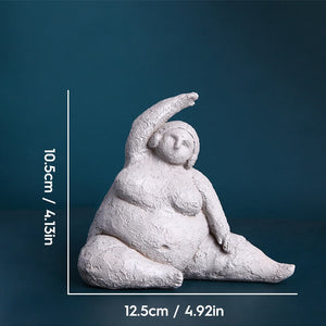 Abstract Fat Lady Figurines Art Yoga Plump Women Statues Resin Female Character Tabletop Decor Crafts Home Decoration Ornaments acacuss