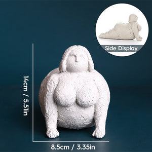 Abstract Fat Lady Figurines Art Yoga Plump Women Statues Resin Female Character Tabletop Decor Crafts Home Decoration Ornaments acacuss