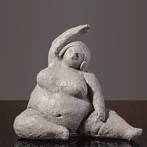 Abstract Fat Lady Figurines Art Yoga Plump Women Statues Resin Female Character Tabletop Decor Crafts Home Decoration Ornaments acacuss