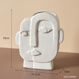 Abstract Human Face Vases Ceramic Crafts Home Decoration Accessories Living Room Table Ornaments Hydroponic Vases Garden Decor acacuss