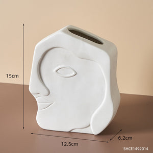 Abstract Human Face Vases Ceramic Crafts Home Decoration Accessories Living Room Table Ornaments Hydroponic Vases Garden Decor acacuss