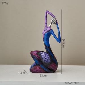 Abstract art figure ornaments Aesthetic living room decor Resin sculpture Women figures statue National Style Decoration Home acacuss