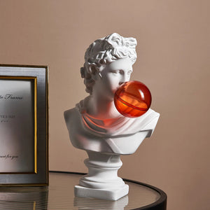 Aesthetic Character Figurines Artistic Plaster Model Blowing Bubble Gum Statue For Living Room Decor Modern Home Decoration Art acacuss