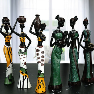 African Figures Ornaments Home Decoration Accessories Craft Statue Bedroom Decoration Living Room Decoration Simulation 3pcs/set acacuss