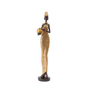 African Sculpture 16.34in Women Tribal Lady Figurine Statue Decor Collectible Art Piece Ornaments Home Office Decor Dropshipping acacuss