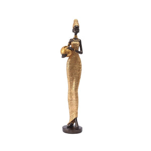 African Sculpture 16.34in Women Tribal Lady Figurine Statue Decor Collectible Art Piece Ornaments Home Office Decor Dropshipping acacuss