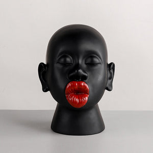 African Woman Sculptures Home Decor New Classical Style Living Room Cabinet Ornament Resin Crafts Office Desktop Accessories acacuss