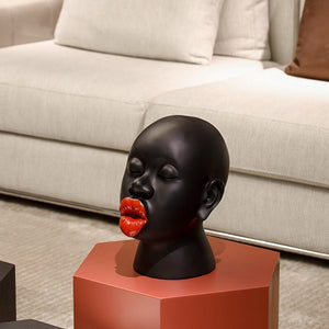 African Woman Sculptures Home Decor New Classical Style Living Room Cabinet Ornament Resin Crafts Office Desktop Accessories acacuss