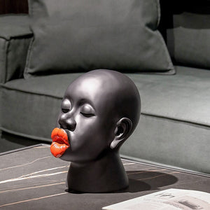 African Woman Sculptures Home Decor New Classical Style Living Room Cabinet Ornament Resin Crafts Office Desktop Accessories acacuss