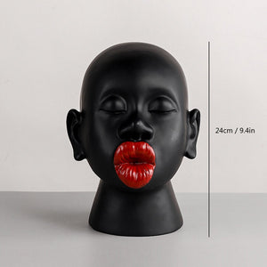 African Woman Sculptures Home Decor New Classical Style Living Room Cabinet Ornament Resin Crafts Office Desktop Accessories acacuss