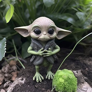 2023 New Alien Figurine Resin Fantasy Crafts Garden Halloween Decoration Aliens Statue Model Doll Elf Ornaments Children Gifts acacuss