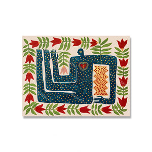 Ancient Egypt Colorful Abstract Boho Poster Tiger Leopard Figure Wall Art Prints Canvas Painting Decor Pictures For Living Room acacuss