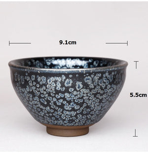 Ancient Style Tenmoku Teacups Skyeye Porcelain Cup Sets Ceramic for China Kung Fu Tea Drinkware Gift/JIANZHAN acacuss