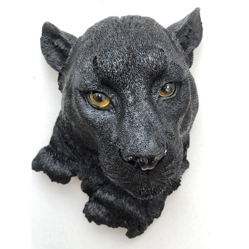 Black Rhino Head Sculpture Wall Art - Large Resin Animal Head Decor, 14"H X 10.8"W, Handmade For Living Room, Bar & Housewarming Gift