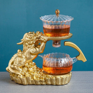Antique Tea Set for adults | Oriental Dragon TeaPot | Chinese Vintage Tea Set acacuss