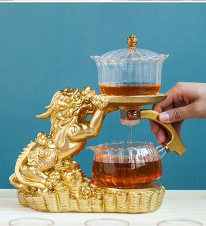 Antique Tea Set for adults | Oriental Dragon TeaPot | Chinese Vintage Tea Set acacuss