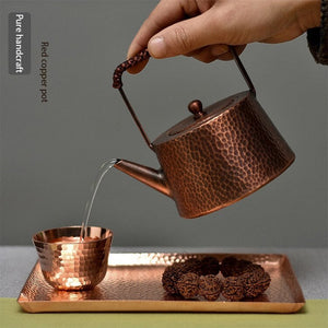 Antique copper tea kettle acacuss