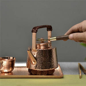 Antique copper tea kettle acacuss