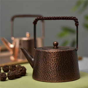 Antique copper tea kettle acacuss