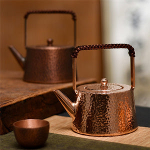 Antique copper tea kettle acacuss