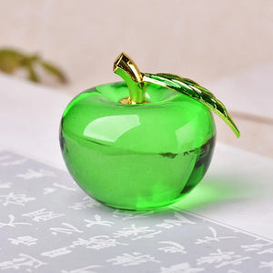 Apple Ornaments Coloured Glaze Decoration Glass Home Decoration Crystal Quartz Purple Red Pink Yellow Lucency Gift Souvenir acacuss