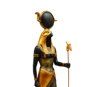 Aqumotic God of War Horus Isis Son Statue Decor Memorial Ancient Egyptian Mythology 1pc Eagle Snake Scepter Decorations acacuss