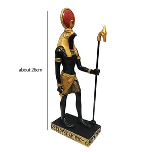 Aqumotic God of War Horus Isis Son Statue Decor Memorial Ancient Egyptian Mythology 1pc Eagle Snake Scepter Decorations acacuss