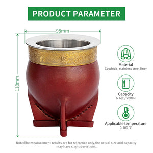 Argentina Yerba Mate Cup With Straw Tea Gourd Mug One Bombilla Mate (Straw) a Cleaning Brush acacuss