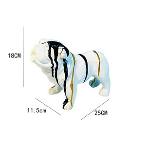 Art French Bulldog Resin Sculpture Figurine Statue Office Home Decoration Ornaments Desktop Decor Handmade Craft Modern Art acacuss