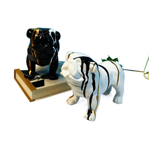 Art French Bulldog Resin Sculpture Figurine Statue Office Home Decoration Ornaments Desktop Decor Handmade Craft Modern Art acacuss