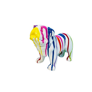 Art French Bulldog Resin Sculpture Figurine Statue Office Home Decoration Ornaments Desktop Decor Handmade Craft Modern Art acacuss