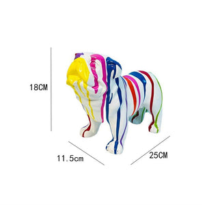 Art French Bulldog Resin Sculpture Figurine Statue Office Home Decoration Ornaments Desktop Decor Handmade Craft Modern Art acacuss