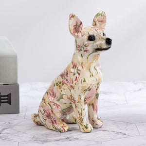 Art Graffiti Creativity Modern Colorful Bigger Chihuahua Statue Wholesale Office Ornaments Printing Resin Dog Home Decor Crafts acacuss