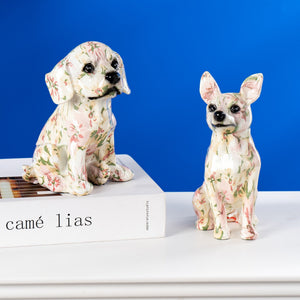 Art Graffiti Creativity Modern Colorful Bigger Chihuahua Statue Wholesale Office Ornaments Printing Resin Dog Home Decor Crafts acacuss