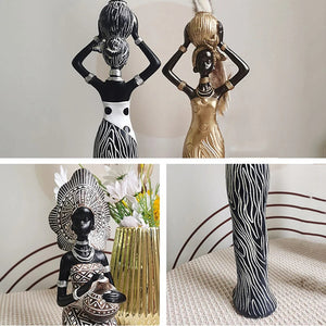Art Sculptures And Statuettes Home Decor Decorative Statue For Living Room Figures For Decoration Table Desk African Black Women acacuss