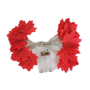 Artificial Autumn Maple Leaves Pumpkin Garland Led Fairy Lights for Christmas Decoration Thanksgiving Party DIY Halloween Decor acacuss