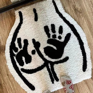 Ass Butt Carpet Soft Tufted Rug for Bathroom Non-slip Absorb Water Plush Handmade floormat Bedroom Kitchen Toilet Carpet acacuss