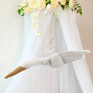 Baby Soothing Pillow Bedroom Nursery Room Decoration Creative Hanging Ornaments Plush Stuffed Doll Wall Hanging Swan acacuss