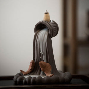 Backflow Incense Burner Mountain Smoke Waterfall Cone Incense Censer Living Room Decoration Aromatherapy Fountain Censer acacuss