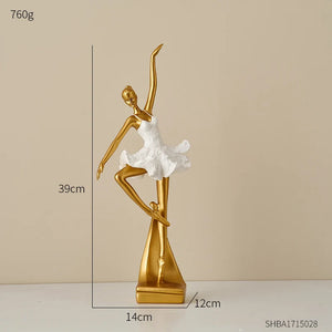 Ballet Dancer Figurine Nordic-style Desktop Decoration Modern Home Accessories Light Luxury Art Office Wine Cabinet Decoration acacuss