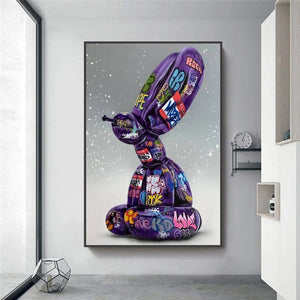 Balloon Dog Graffiti Canvas Painting Nordic Pop Style Decorative Poster Living Room Wall Art Prints Modern Home Decor Aesthetic acacuss