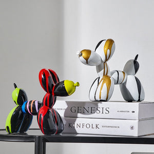 Balloon Dog Statue Resin Statue Sculpture Creative Animal Nordic Home Decoration Accessories for Living Room Animal Figures acacuss