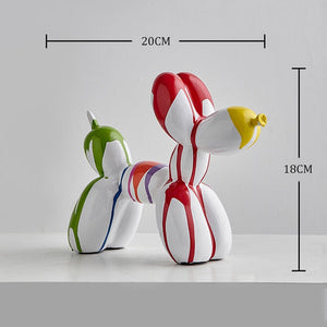 Balloon Dog Statue Resin Statue Sculpture Creative Animal Nordic Home Decoration Accessories for Living Room Animal Figures acacuss