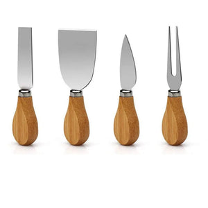 Bamboo Cheese Board Set With Cheese Knife Portable Outdoor Dinner Plates Hotel Restaurant Decoration Accessories Bread Tray set acacuss