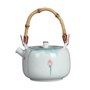Bamboo Handle Teapot acacuss