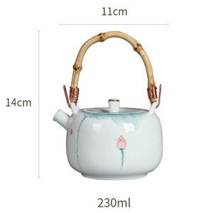 Bamboo Handle Teapot acacuss